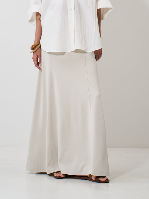 【 予約:2月上旬 】FIBRIL JERSEY SKIRT /Y261-21023